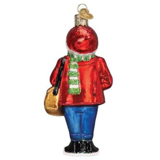 Modern Hipster Santa Blown Glass Tree Ornament by Old World Christmas - RETIRED