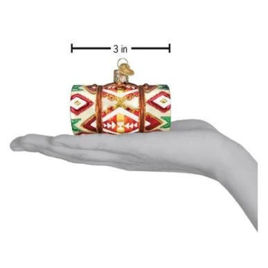 Wool Blanket Blown Glass Tree Ornament by Old World Christmas