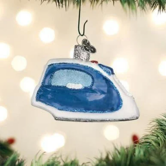 Clothing Iron - Blown Glass Tree Ornament by Old World Christmas