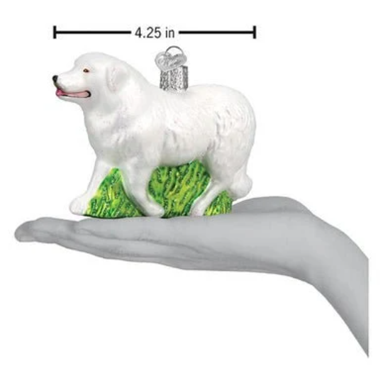 Great Pyrenees Dog - Blown Glass Tree Ornament by Old World Christmas