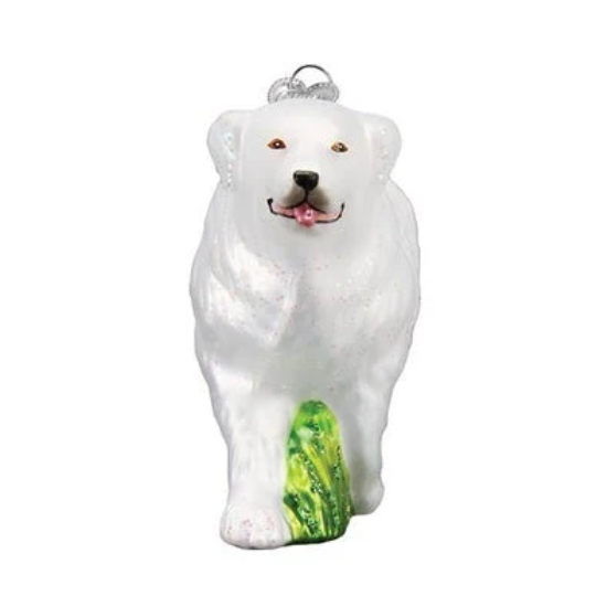 Great Pyrenees Dog - Blown Glass Tree Ornament by Old World Christmas