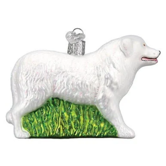 Great Pyrenees Dog - Blown Glass Tree Ornament by Old World Christmas
