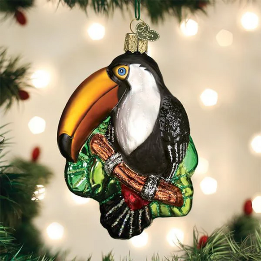 Toucan Bird - Blown Glass Tree Ornament by Old World Christmas - RETIRED