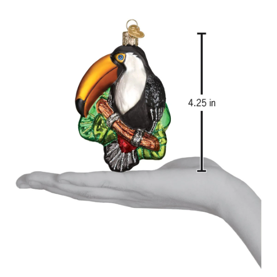 Toucan Bird - Blown Glass Tree Ornament by Old World Christmas - RETIRED