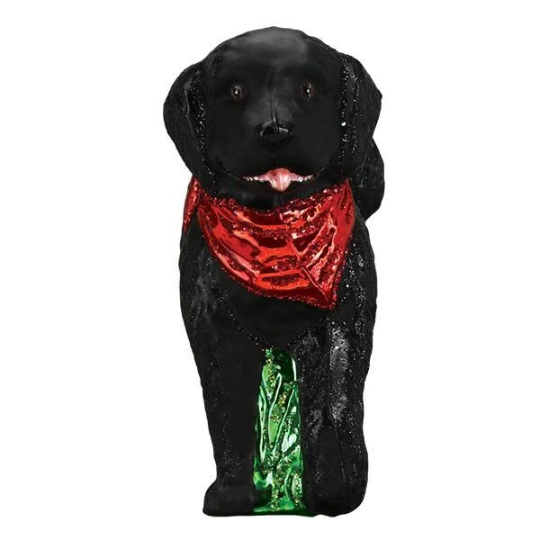 Black Doodle Dog Old World Christmas Ornament