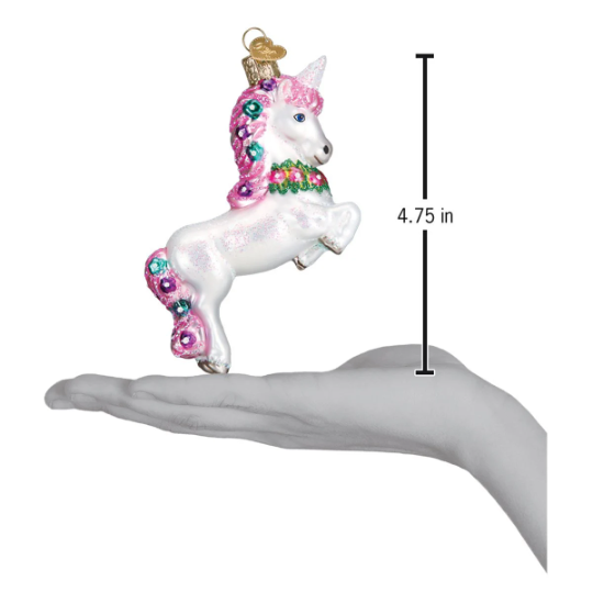 Prancing Unicorn Old World Christmas Ornament