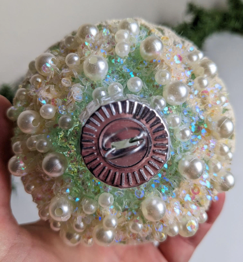 Glass Tree Ornaments with Oceanic Theme - Set of 2 Nautilus-themed Christmas Hanging Ornaments