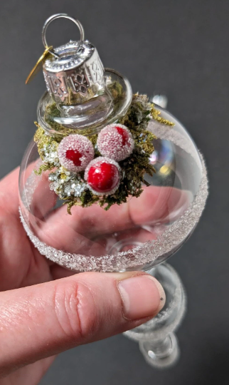 Vintage Silvestri Iridescent Glass Christmas Ornaments