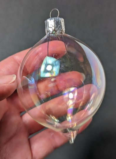 Vintage Silvestri Iridescent Glass Christmas Ornaments