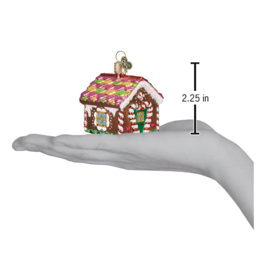 Old World Christmas Gingerbread house glass Ornament