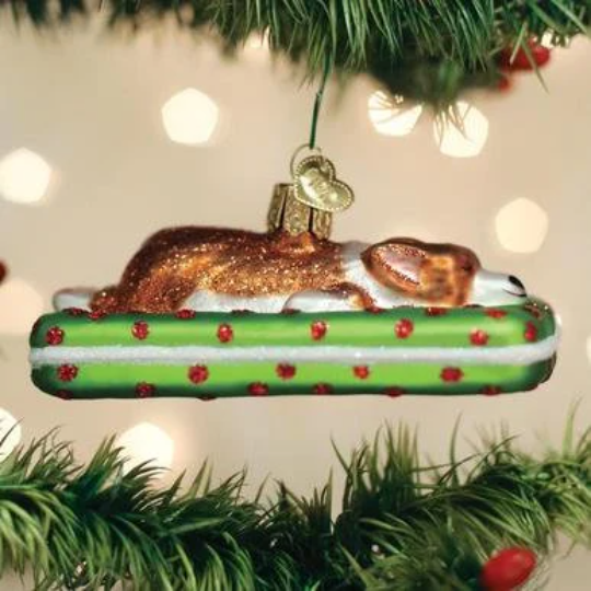 Sleepy Corgi Old World Christmas