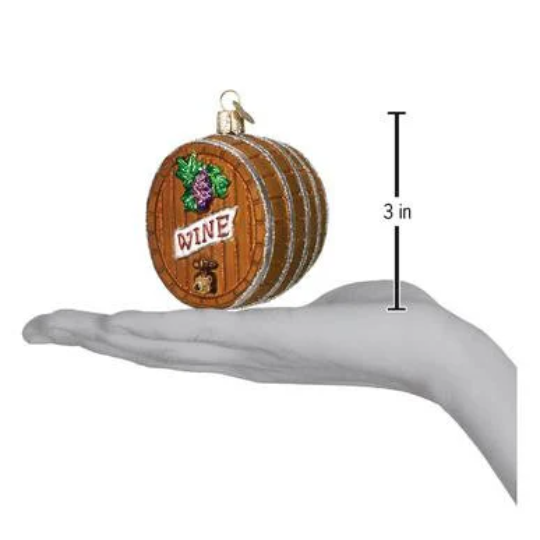 Wine Barrel Old World Christmas Ornament