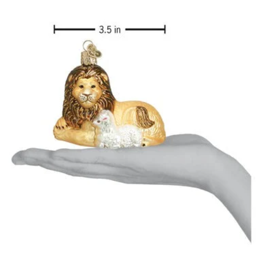 Lion and Lamb Old World Christmas Ornament