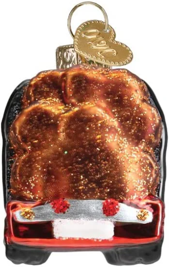 Red Logging Truck Old World Christmas Ornament