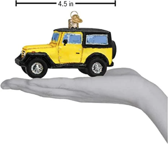 Sport Utility Vehicle Old World Christmas Ornament looks like Jeep