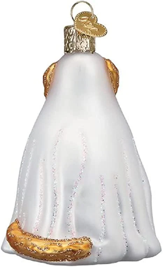 Trick-Or -Treat Pooch Halloween-Themed Dog Ghost Costume Blown Glass Ornament by Old World Christmas