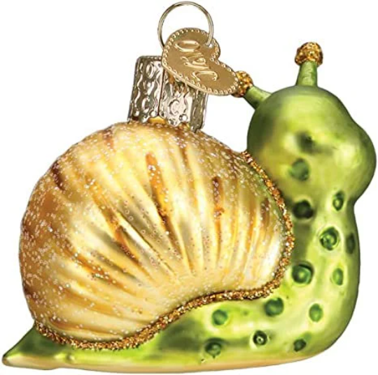 Smiley Snail Old World Christmas Ornament