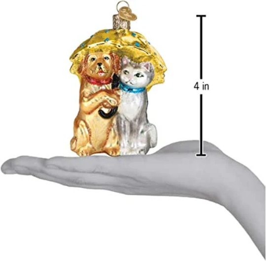Raining Cats and Dogs Old World Christmas Ornament