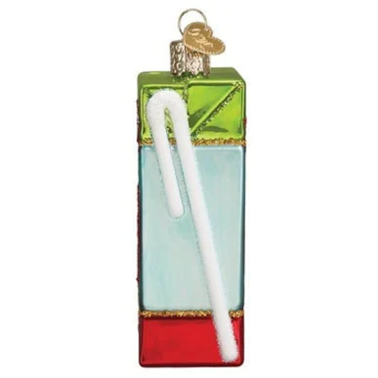 Apple Juice Box Old World Christmas Ornament