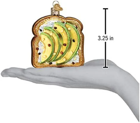 Avocado Toast Old World Christmas Ornament