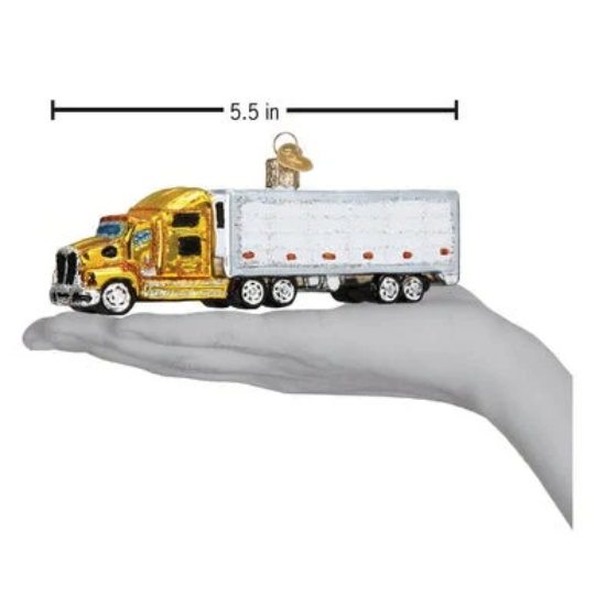 Semi truck Old World Christmas Ornament