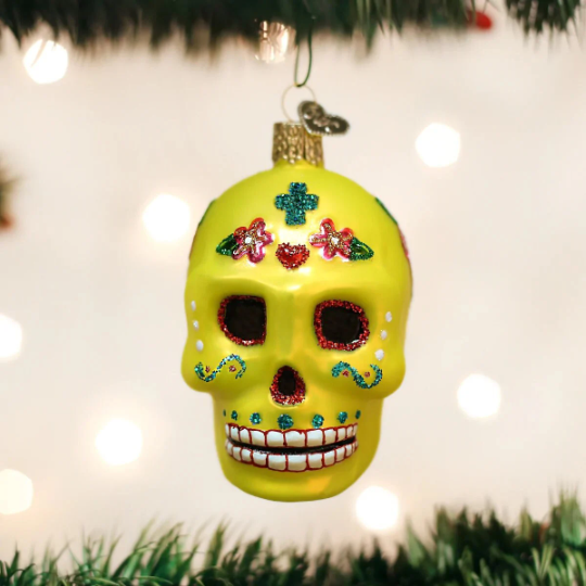 Sugar Skull Old World Christmas Ornament