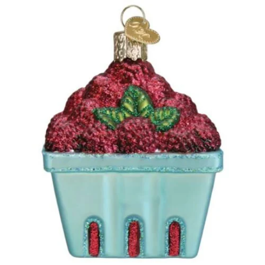 Basket Of Raspberries Old World Christmas Ornament