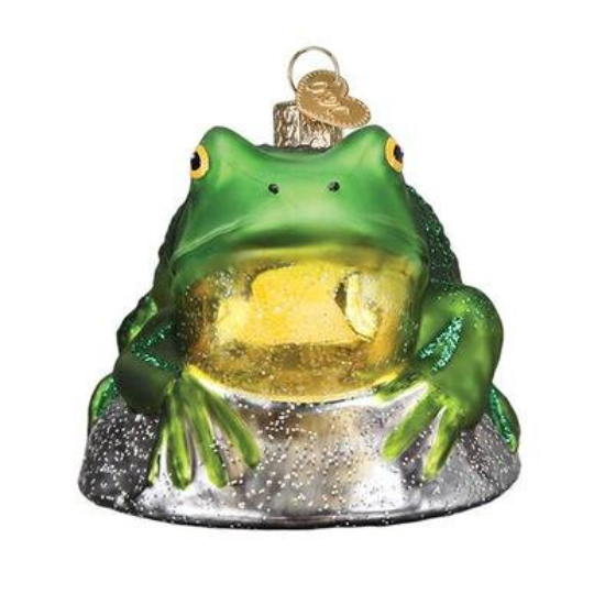 Bull Frog Old World Christmas Ornament