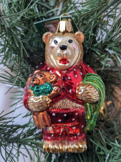 Sleepy Bear Retired Old World Christmas Ornament