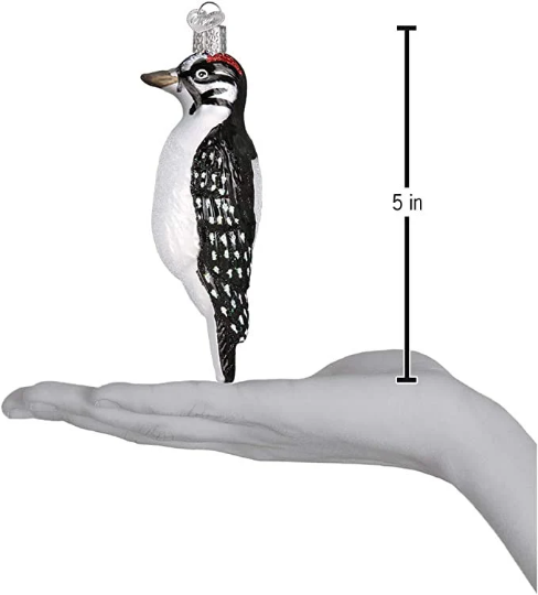 Hairy Woodpecker Old World Christmas Ornament