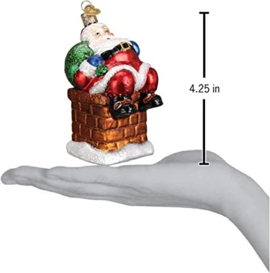 Chimney Stop Santa Old World Christmas Ornament
