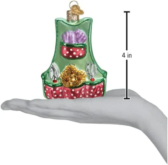 Garden Apron Old World Christmas Ornament