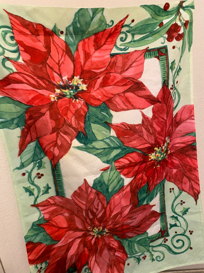 Outdoor Poinsettia Christmas Flag