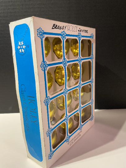 Vintage Holly Christmas Ornaments