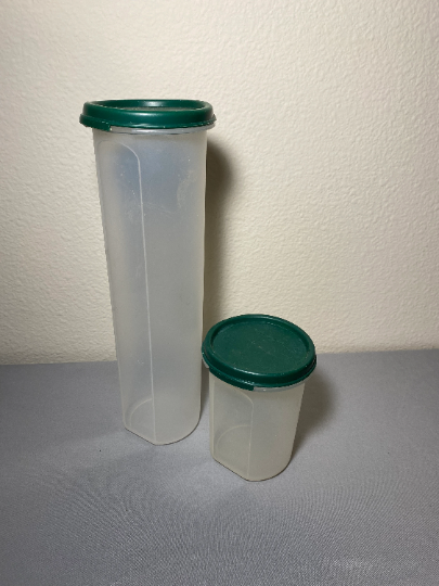 Vintage Modular Mates Round Containers with Green Lids