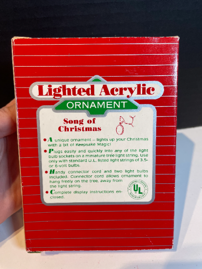 Vintage Hallmark 'Song of Christmas' Lighted Ornament