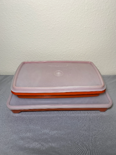 Vintage Tupperware Paprika Meat Keeper Containers