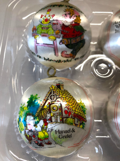 Vintage Nursery Rhyme Satin Christmas Ornaments