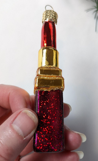 Lipstick Old World Christmas Ornament