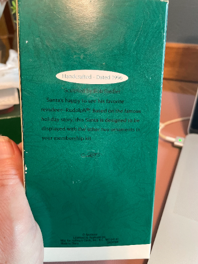 Vintage 1996 Hallmark Santa Claus Christmas Ornament