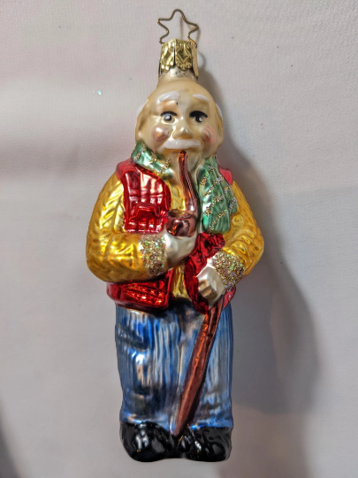 Grandpa Retired Old World Christmas Inge Glas Ornament