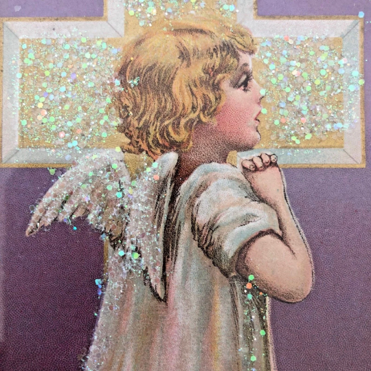 Vintage Framed 1908 "The Lord is Risen" Easter Card