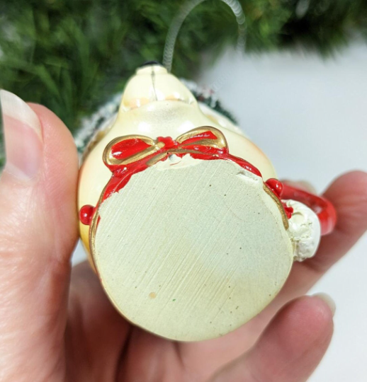 Reindeer Mug Bottle Brush Tree Christmas Ornament