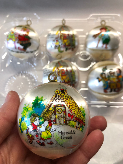 Vintage Nursery Rhyme Satin Christmas Ornaments