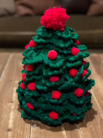 Vintage Handmade Crocheted Christmas Tree