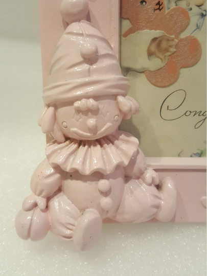 Vintage Pink Baby Picture Frame Nursery Decor