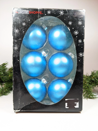 Vintage Turquoise Christmas Ornaments