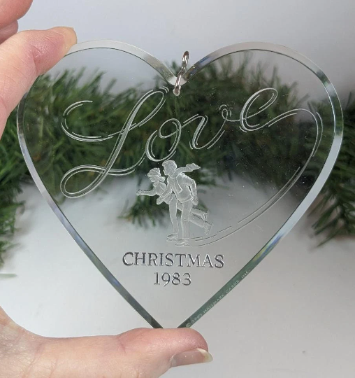 Vintage 1983 Hallmark Holiday Highlights Christmas Heart Love Ornament