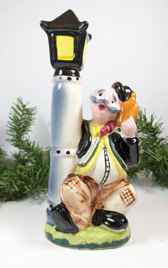 Vintage Victoria Ceramics Drunk on Lamppost Liquor Decanter
