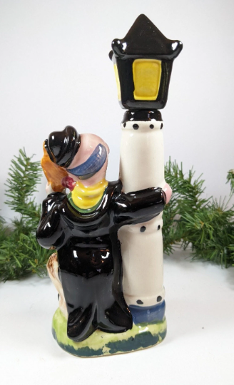 Vintage Victoria Ceramics Drunk on Lamppost Liquor Decanter